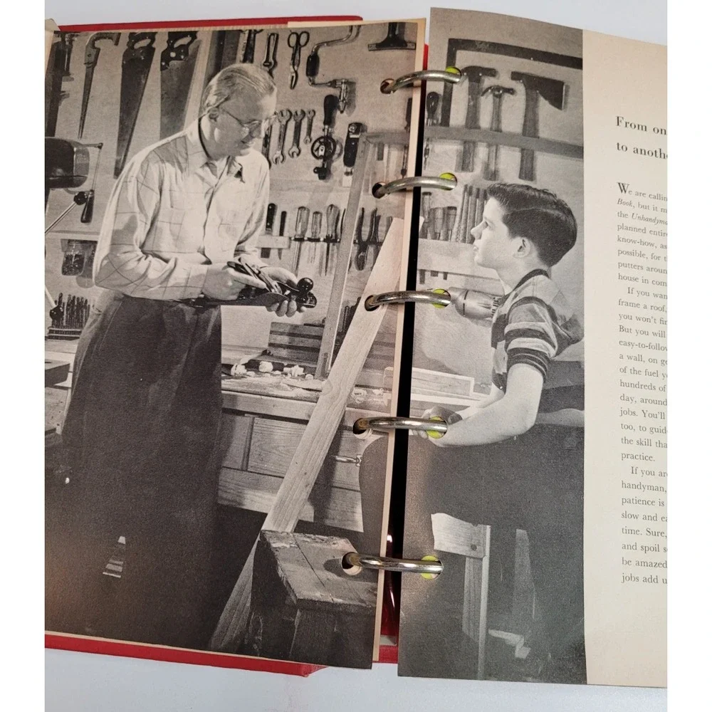 VTG 1957 Better Homes & Gardens Handyman's Book 1st Edition Vintage DIY Binder